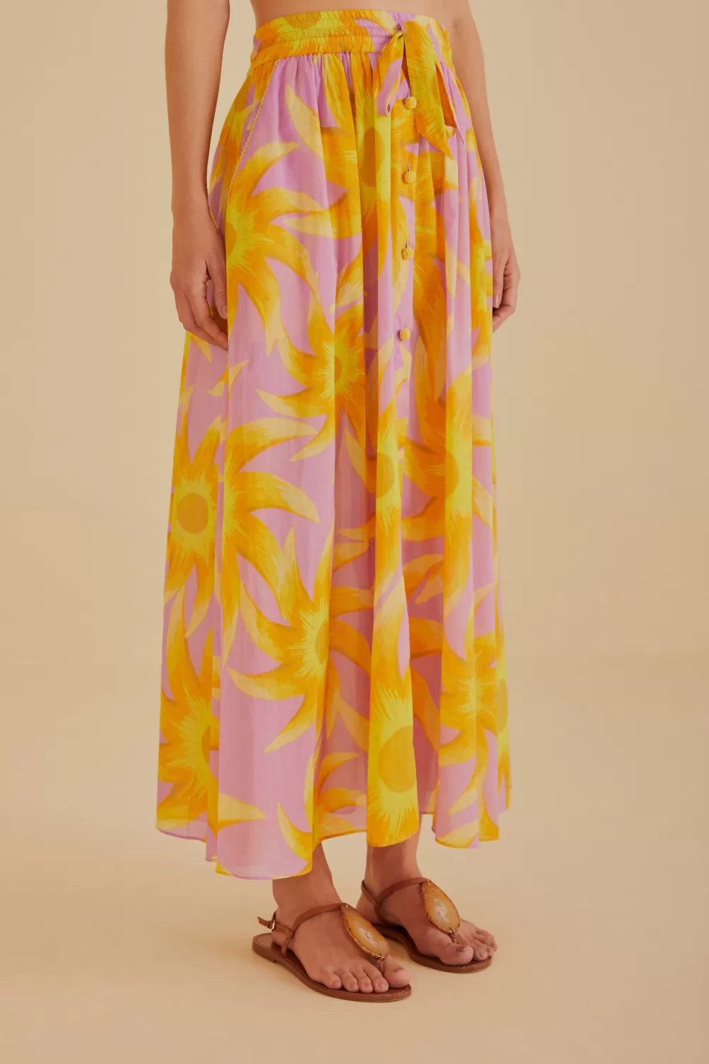 Light Pink Sunny Side Maxi Skirt | FARM Rio Fashion