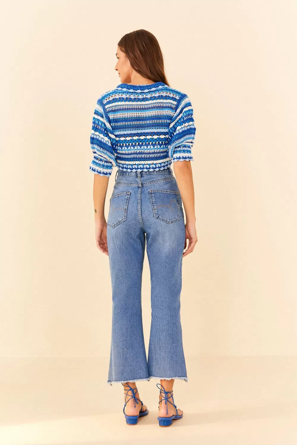 Light Wash Carrot Denim Pants | FARM Rio Hot