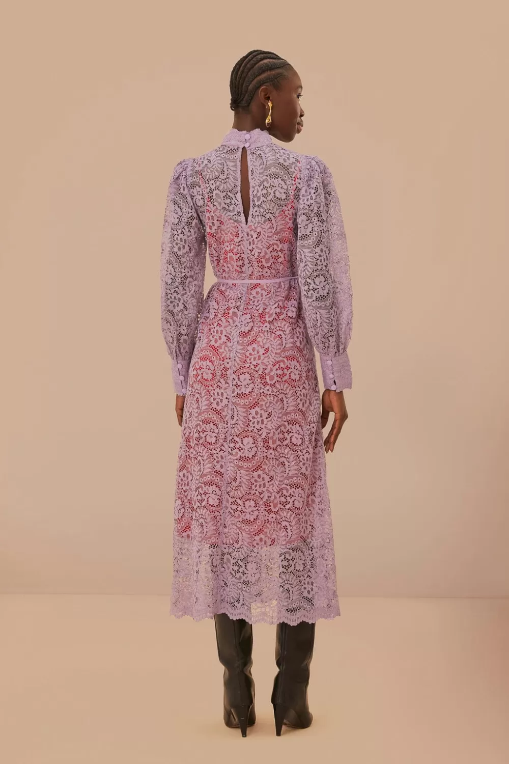 Lilac Lace Midi Dress | FARM Rio Store