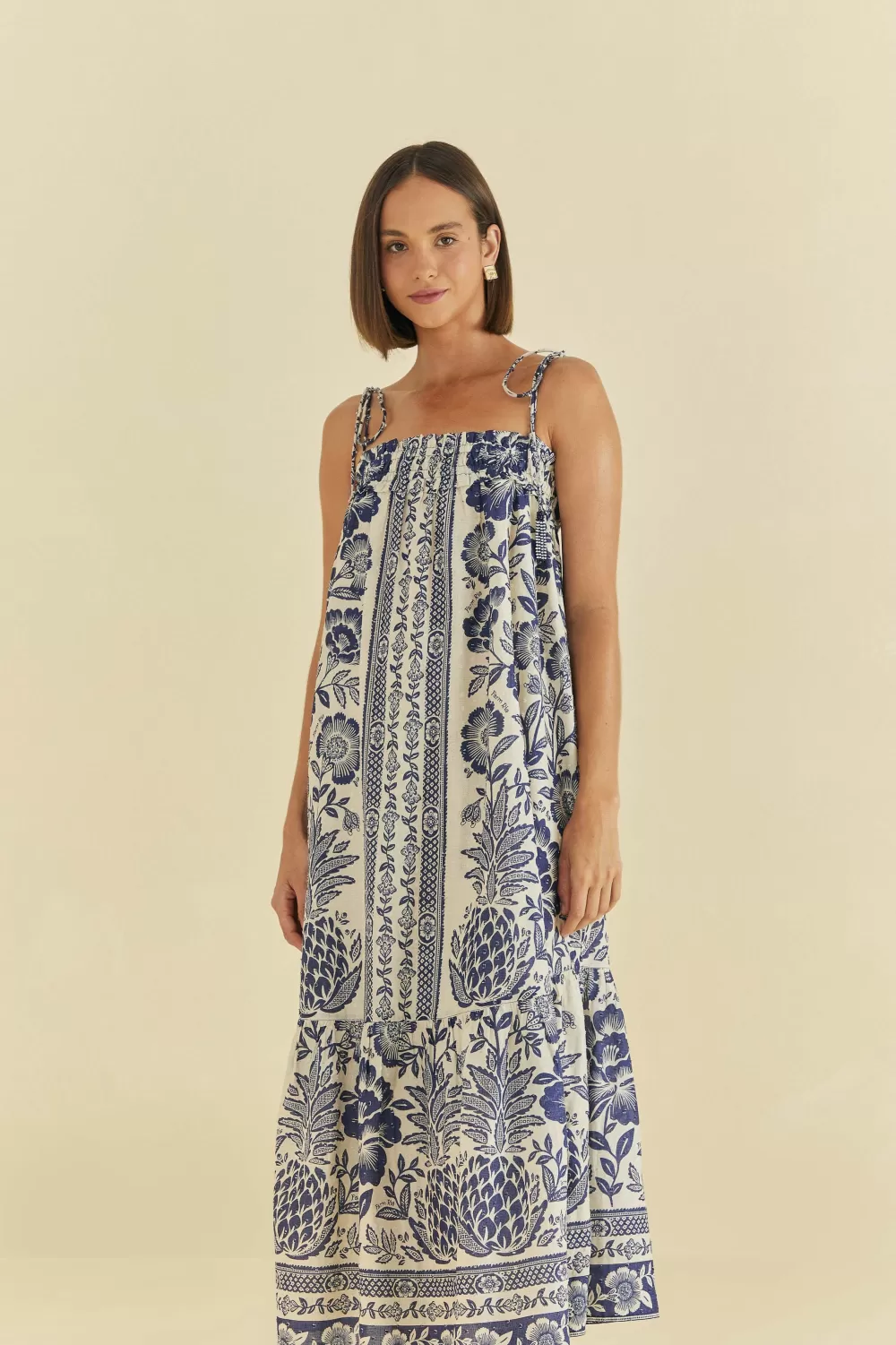 MAXI DRESS | Blue Pineapple Garden Print | FARM Rio Best Sale