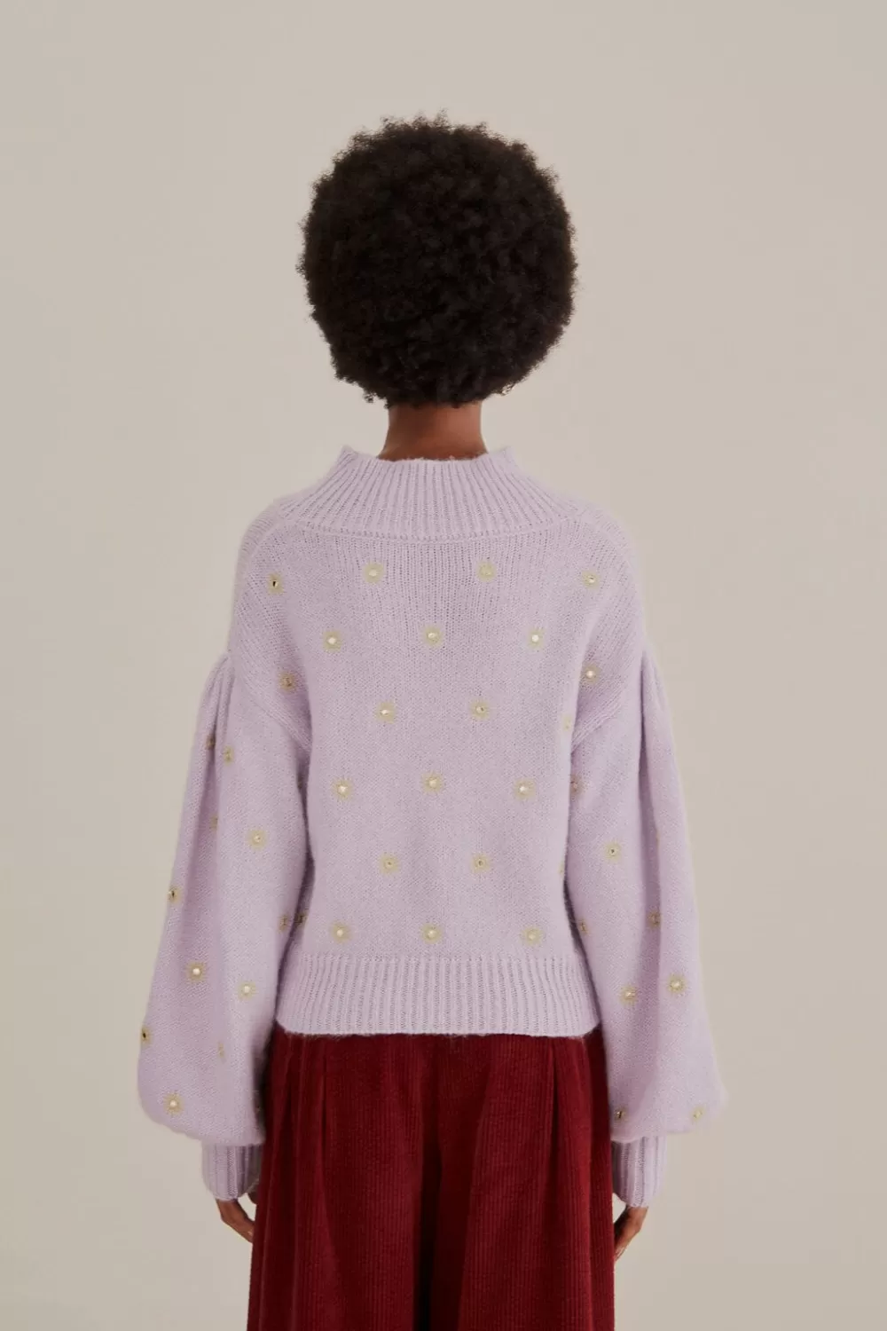 Mirror Embroidered Knit Sweater | FARM Rio Online