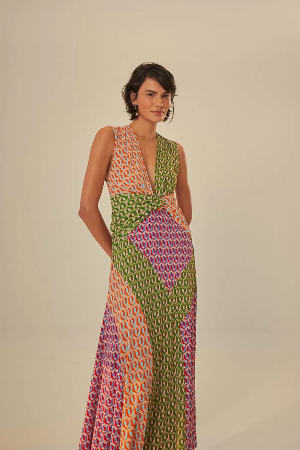 Mixed Cashew Knot Maxi Dress | FARM Rio Shop