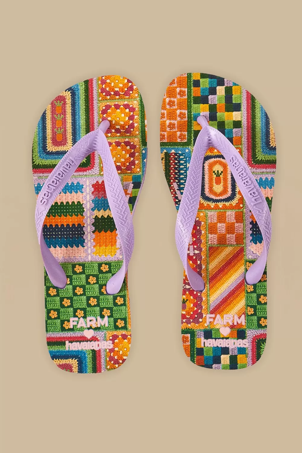 Mixed Crochet Havaianas Sandals | FARM Rio New