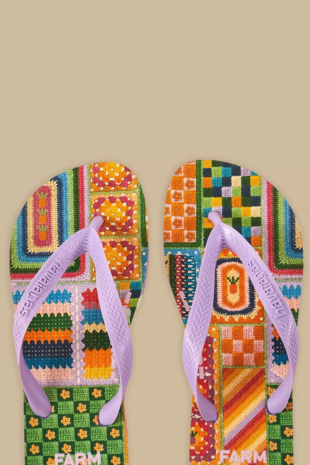 Mixed Crochet Havaianas Sandals | FARM Rio New