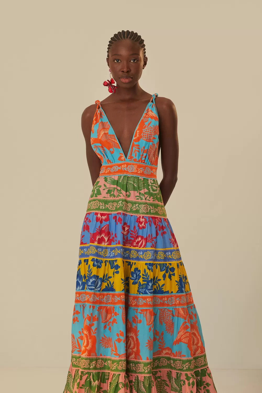 Mixed Lace Garden Midi Dress | FARM Rio Shop