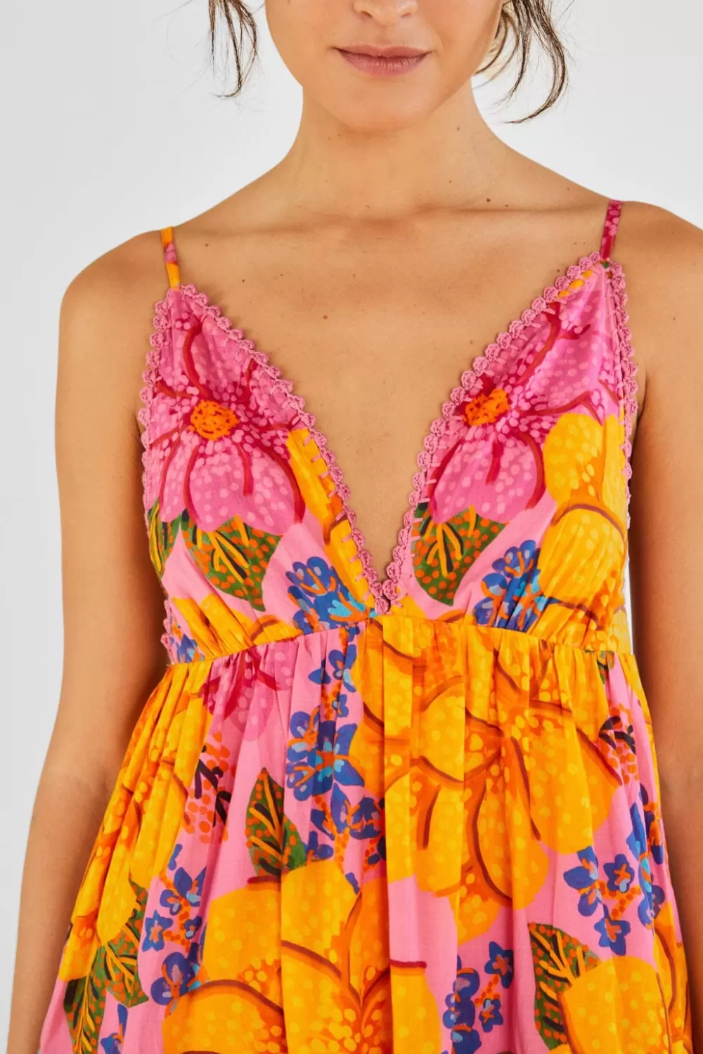 Mixed Pink Prints Maxi Dress | FARM Rio New