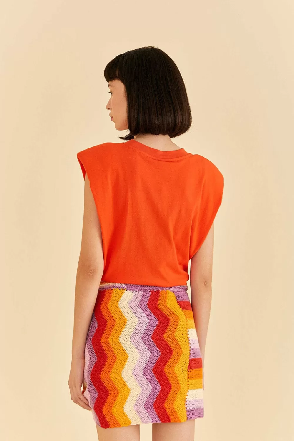 Multi Stripes Crochet Wrap Mini Skirt | FARM Rio New