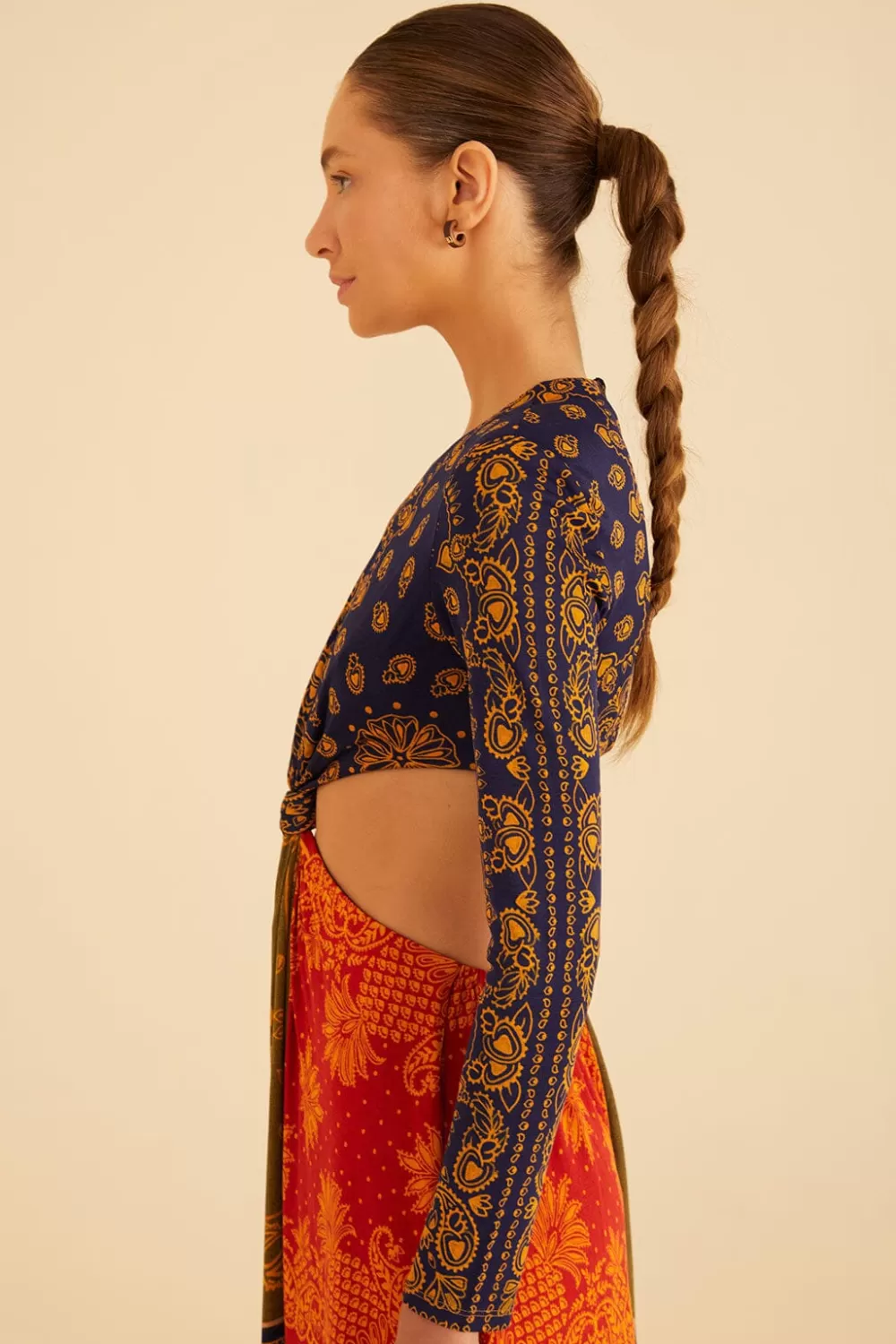Multicolor Bandana Dream Cut Out Maxi Dress | FARM Rio Cheap