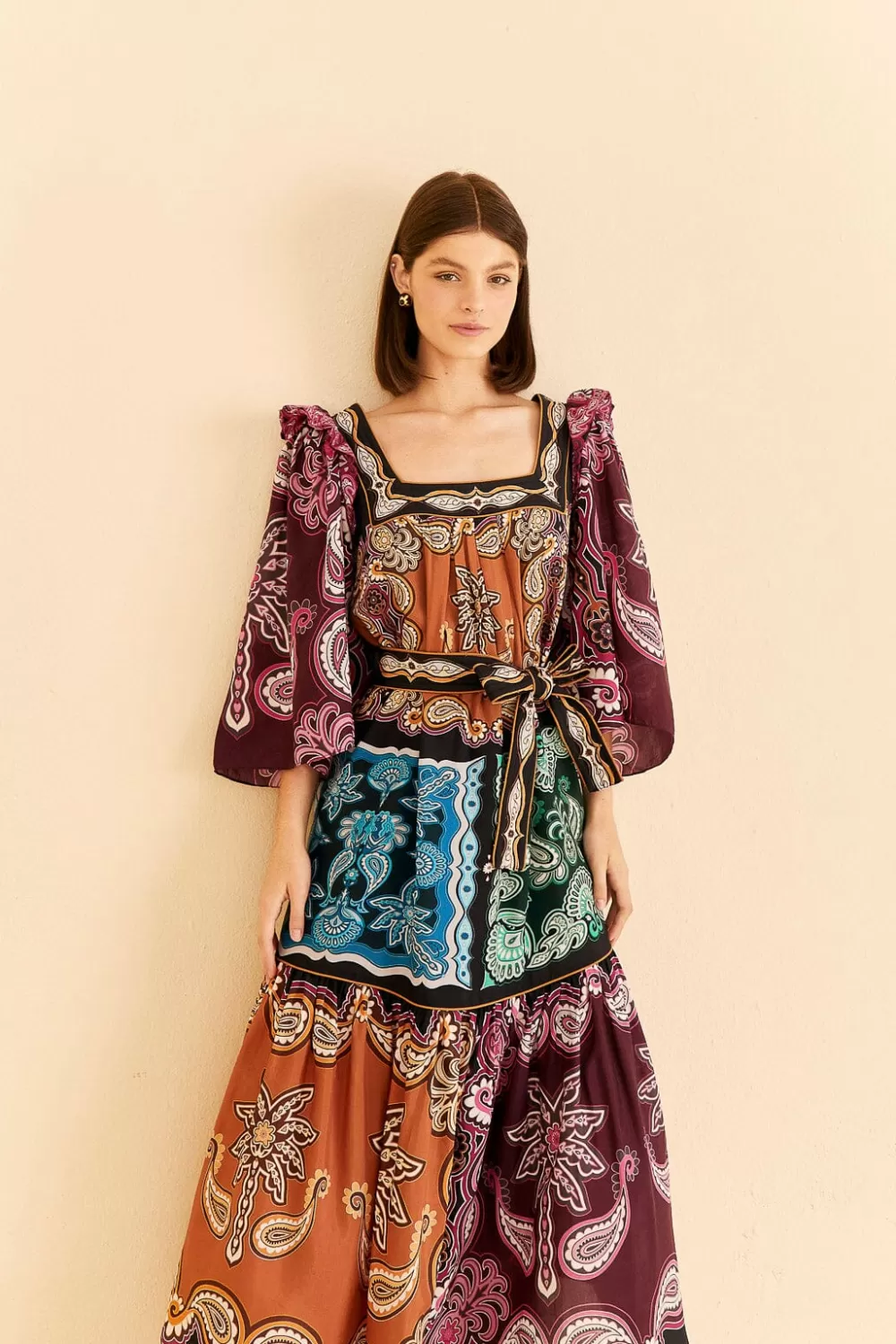 Multicolor Sweet Mermaids Midi Dress | FARM Rio Flash Sale