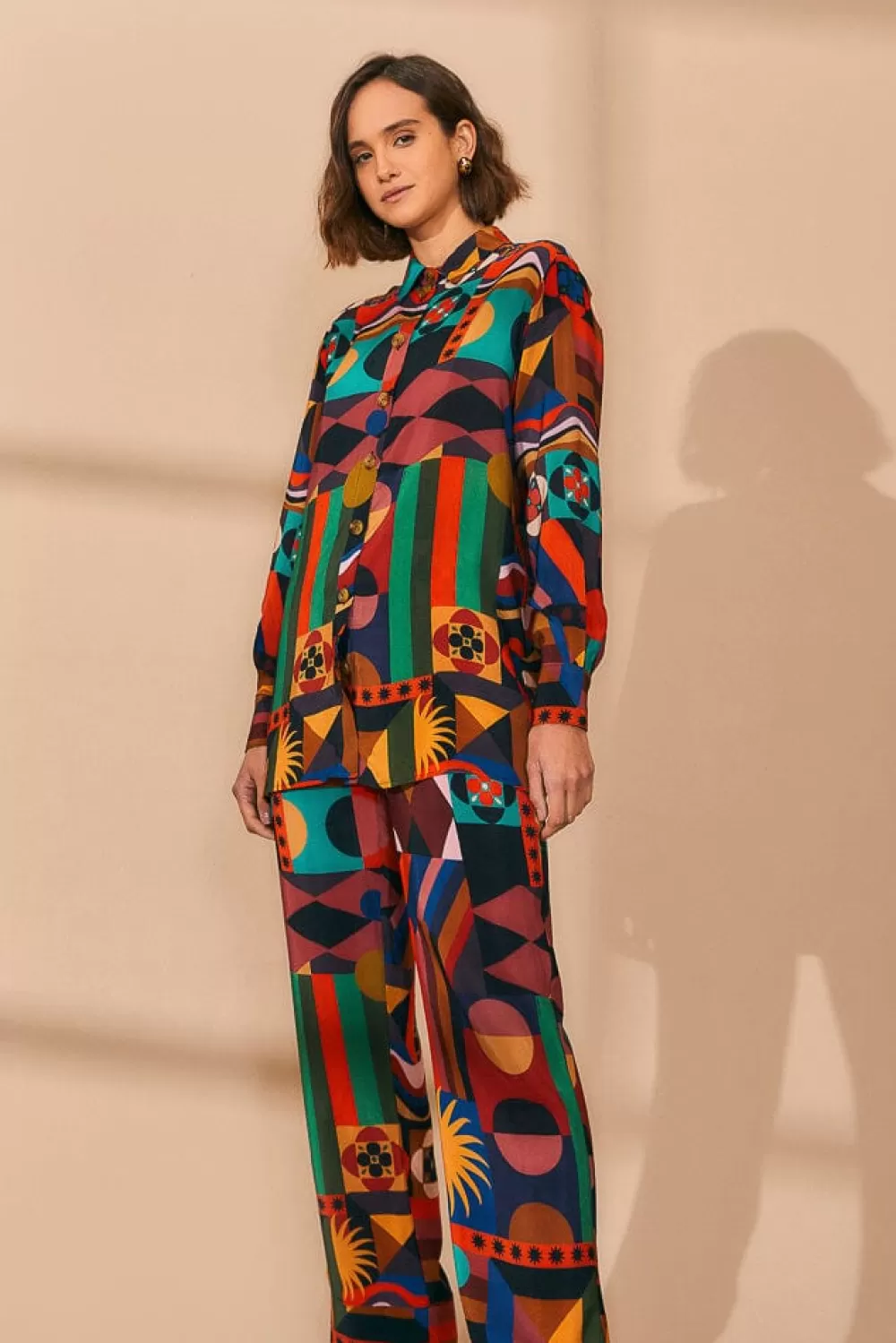 Multicolor Tropical Shapes Pants | FARM Rio Best Sale