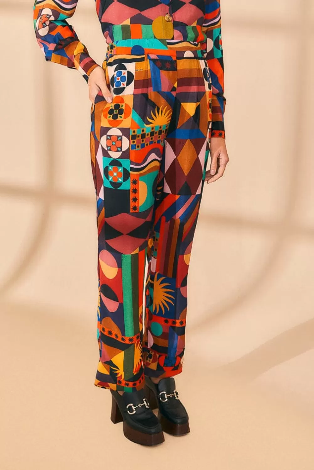 Multicolor Tropical Shapes Pants | FARM Rio Best Sale