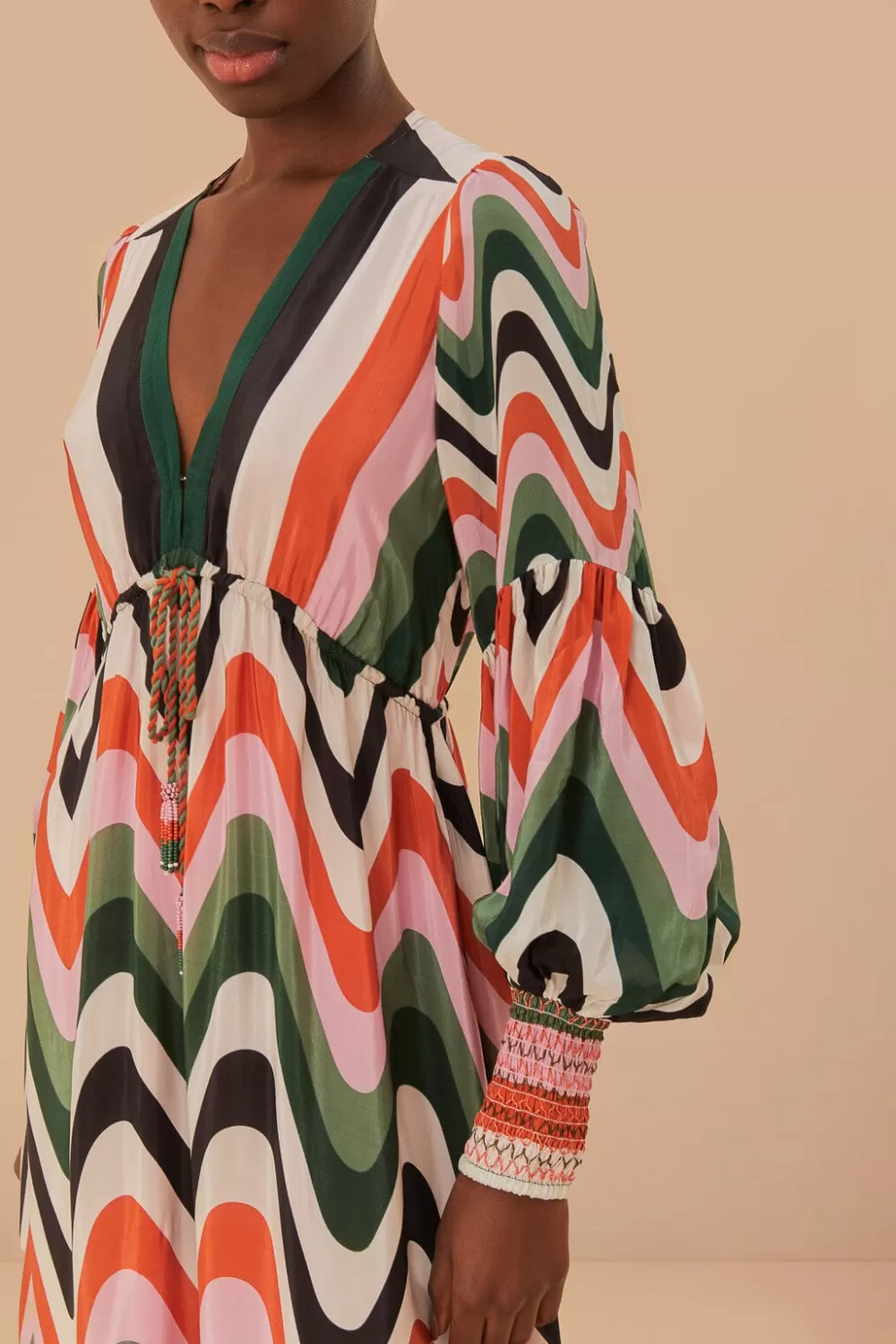 Multicolor Wave Gradient Maxi Dress | FARM Rio Hot