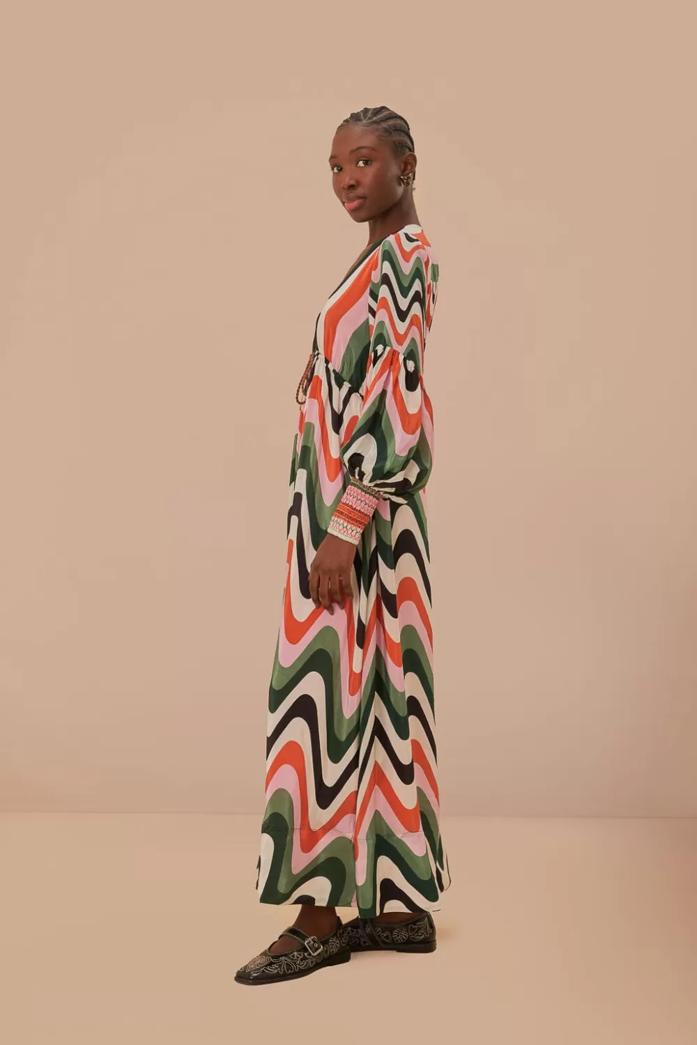 Multicolor Wave Gradient Maxi Dress | FARM Rio Hot