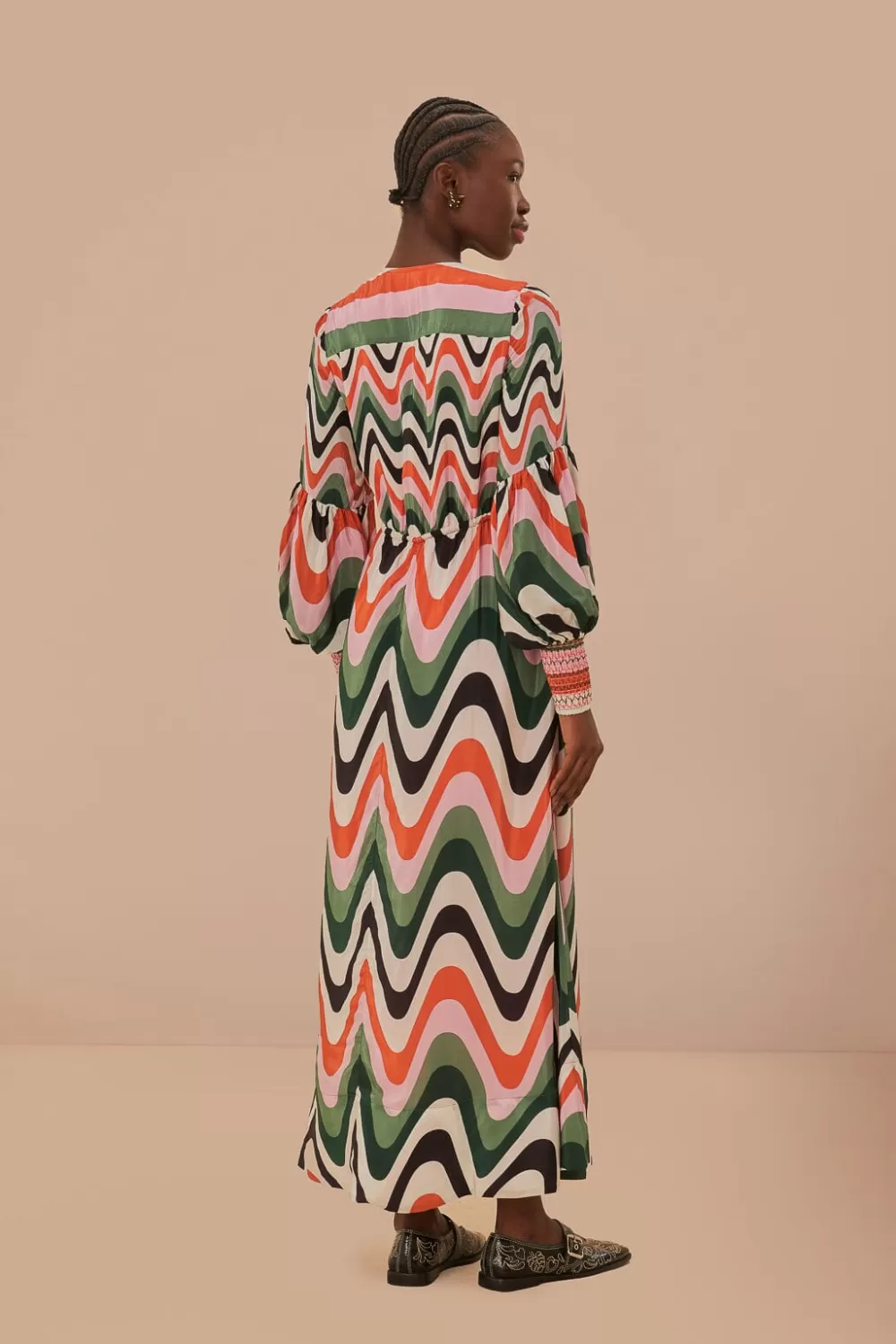 Multicolor Wave Gradient Maxi Dress | FARM Rio Hot
