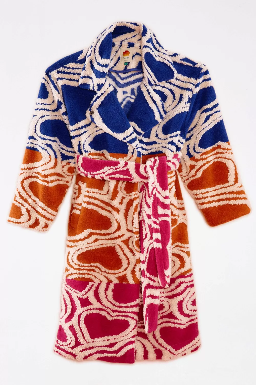 Multicolored Wild Hearts Fleece Coat | FARM Rio Shop