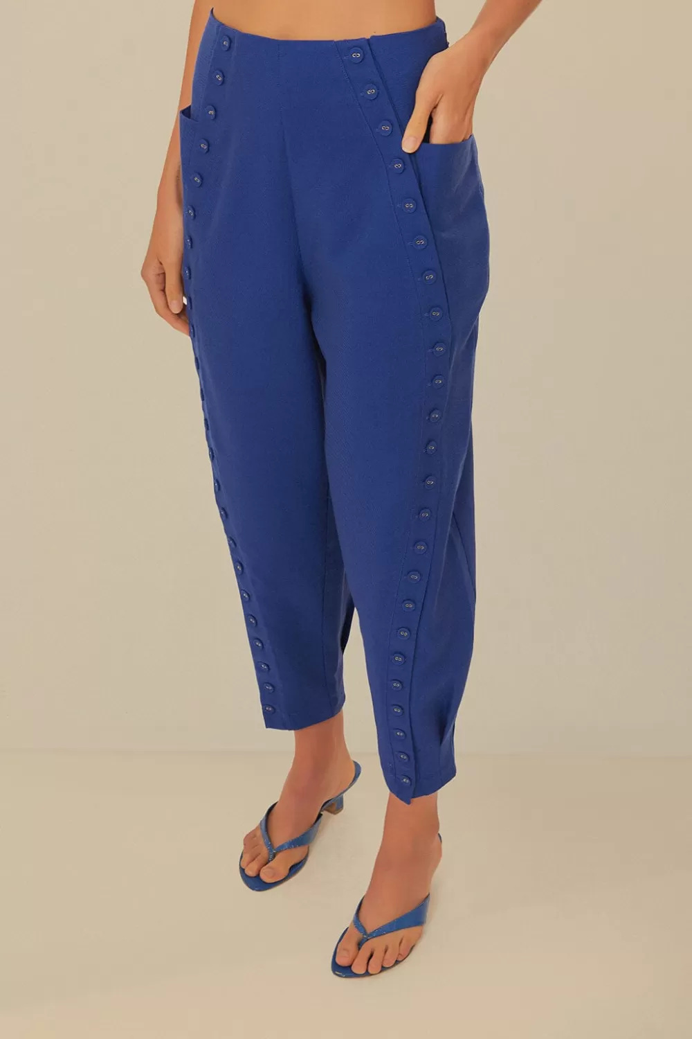 Navy Blue High Waisted Pants | FARM Rio Hot