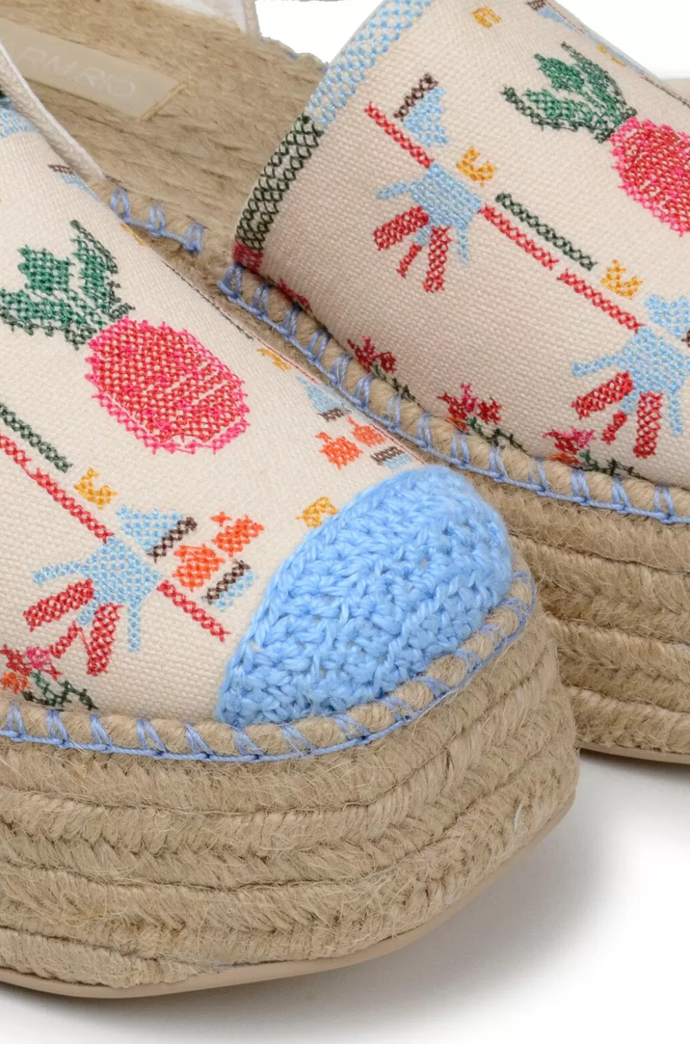 Off White Paradise Espadrille Platform Sandal | FARM Rio Shop