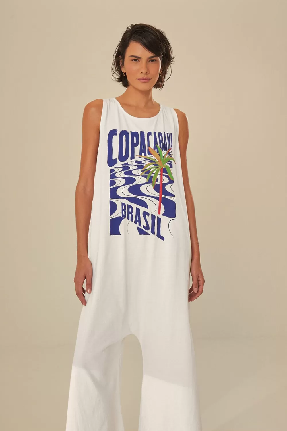 Off-White Copacabana Jersey Jumpsuit | FARM Rio Sale