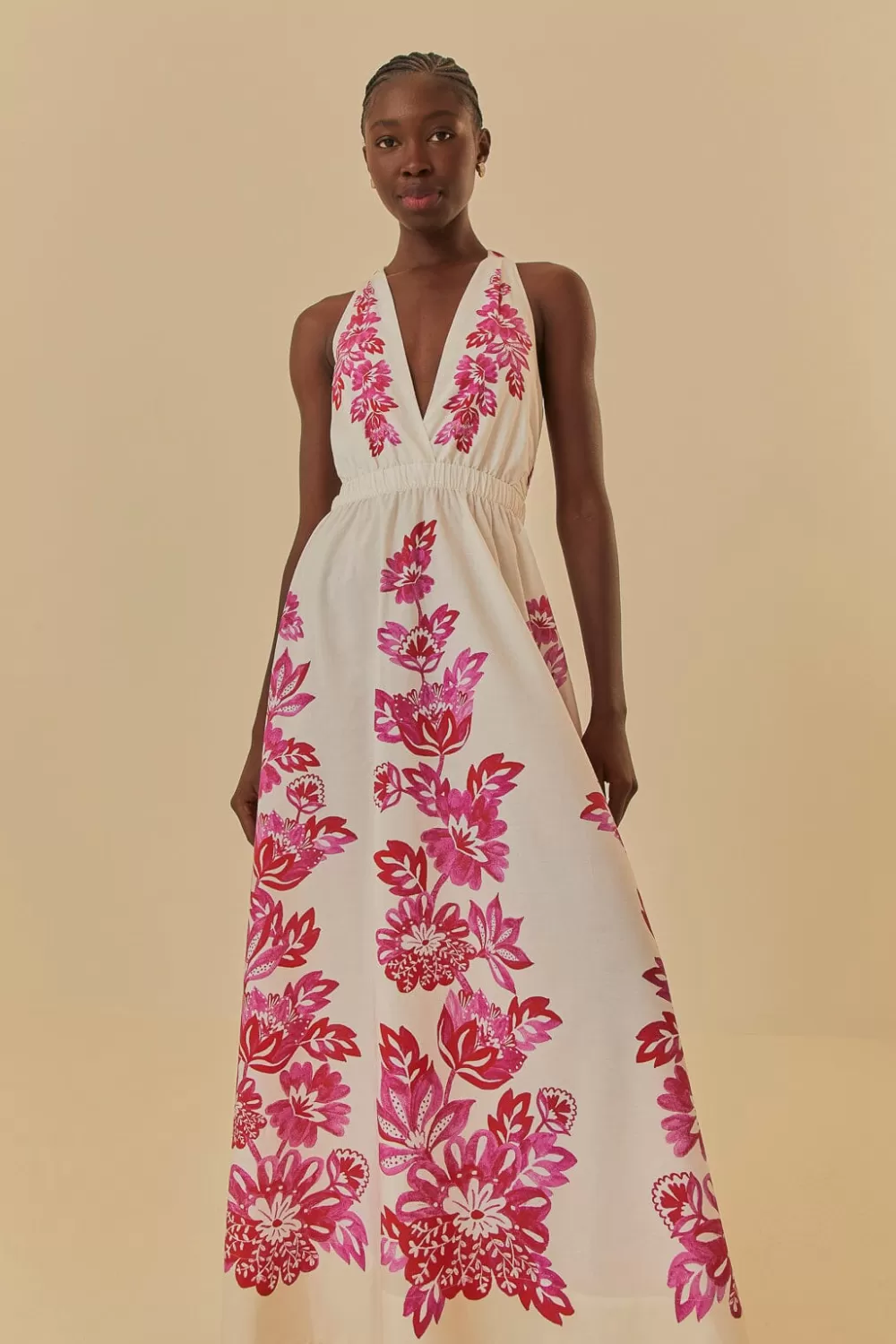 Off-White Flowerful Birds Maxi Dress | FARM Rio Flash Sale