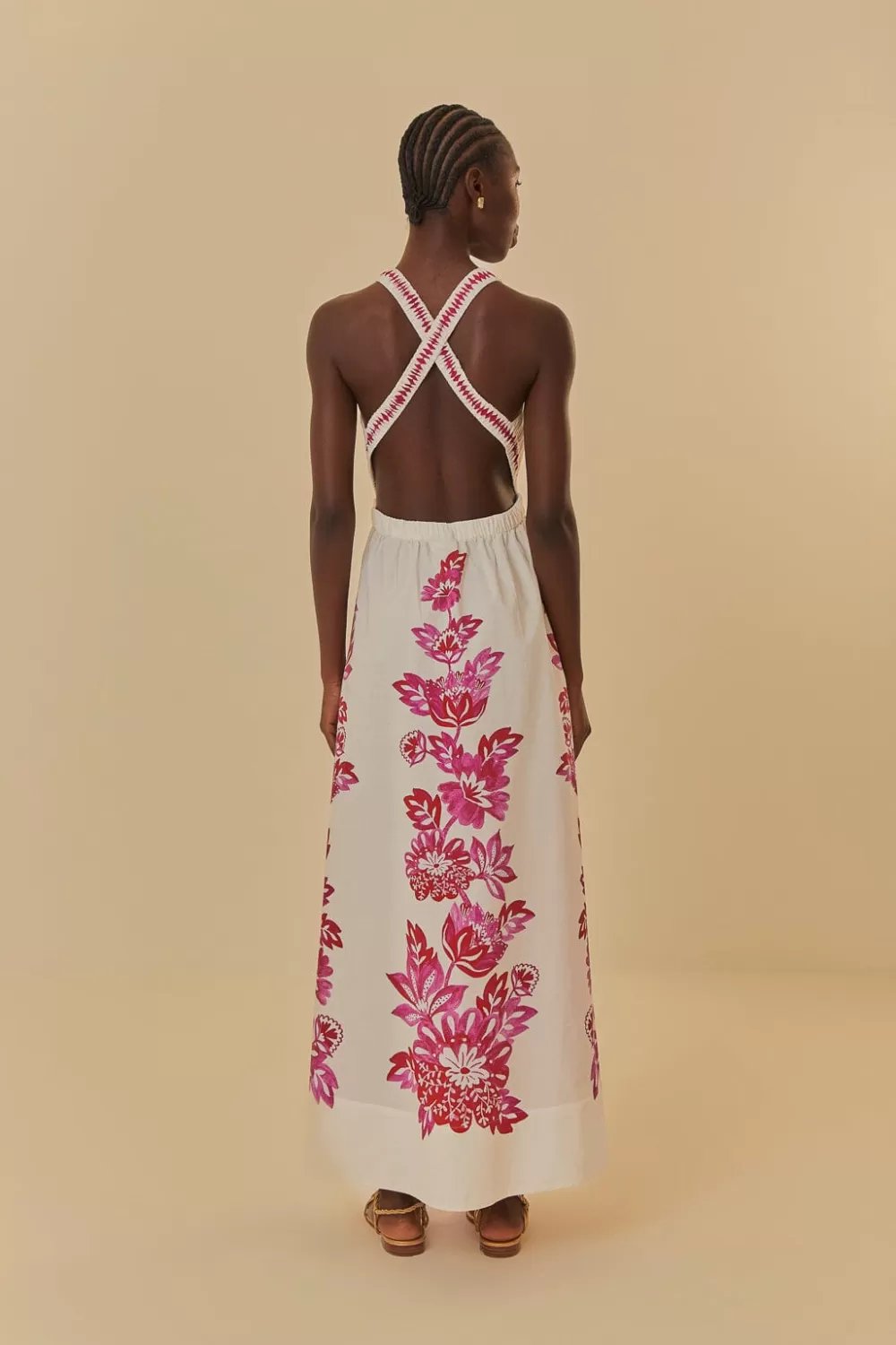 Off-White Flowerful Birds Maxi Dress | FARM Rio Flash Sale