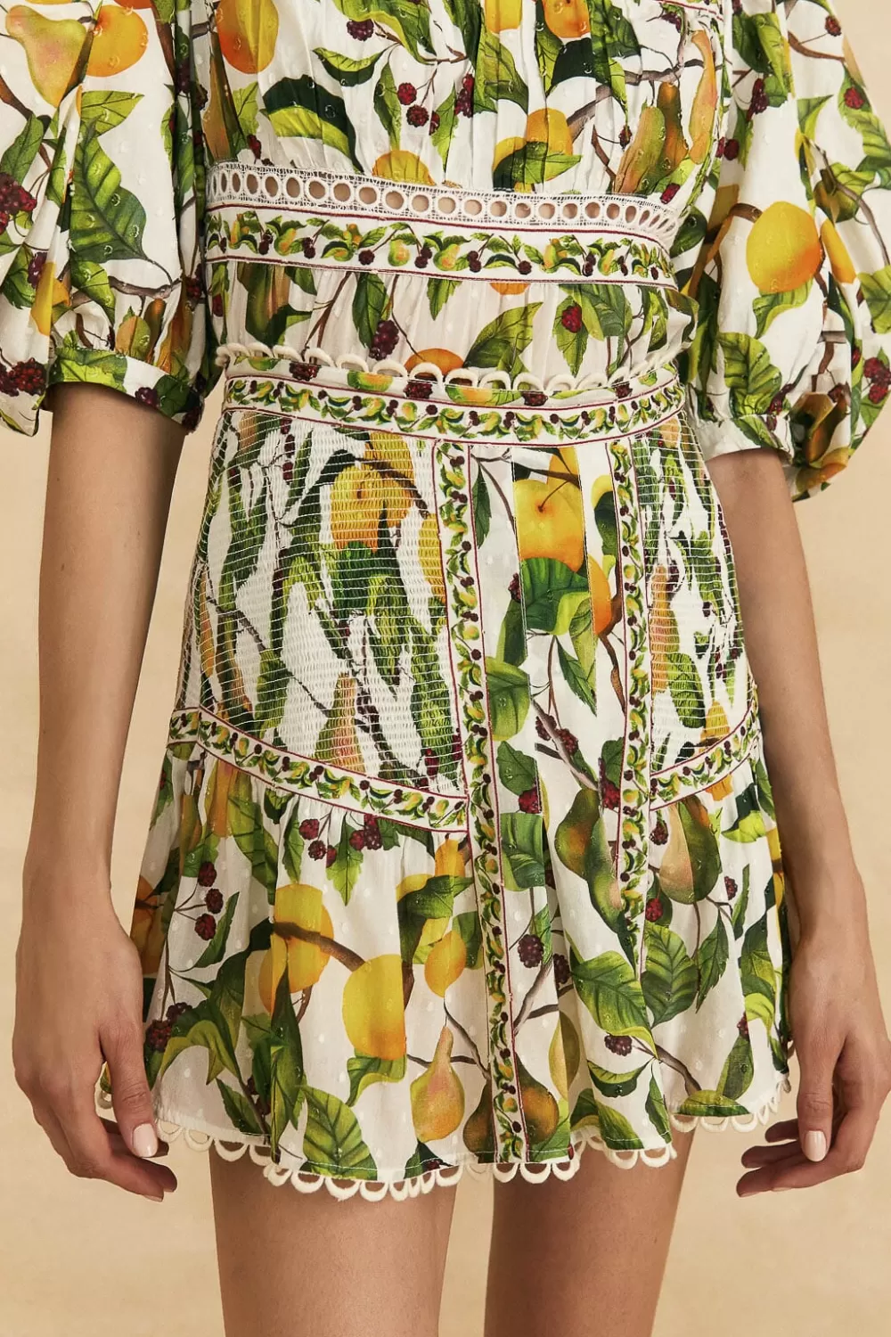 Off-White Fruit Orchard Mini Skirt | FARM Rio Shop