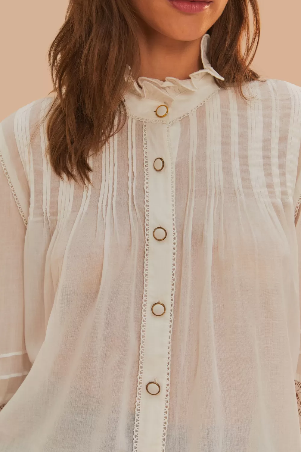 Off-White Long Sleeve Blouse | FARM Rio Store