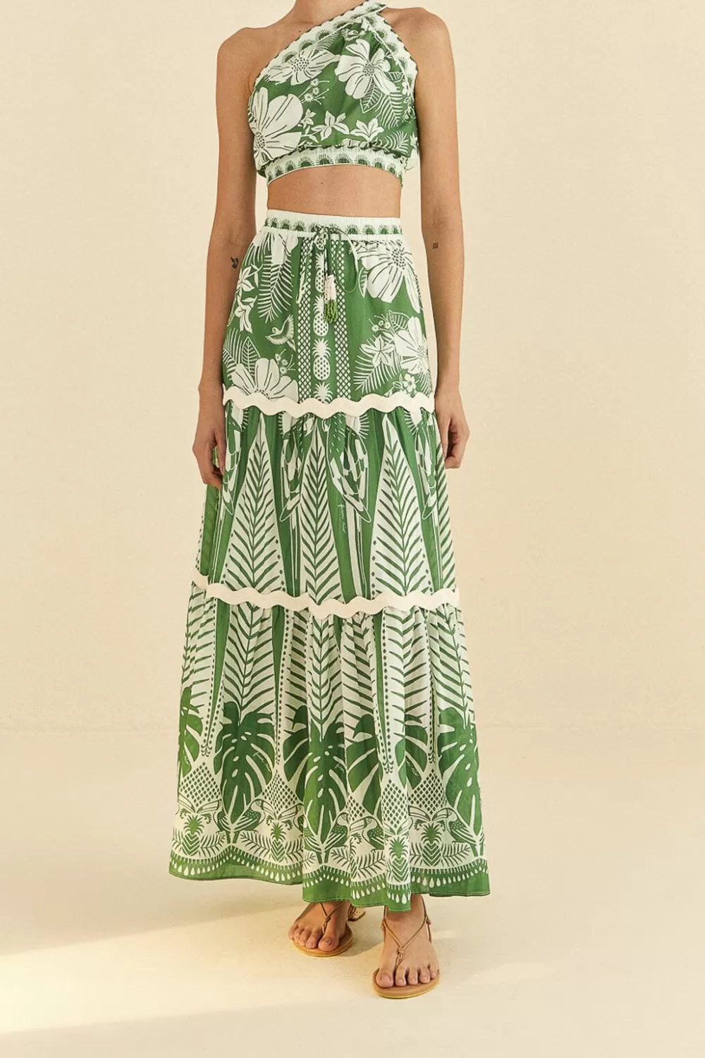 Off-White Macaw Elegance Crop Top | FARM Rio Best