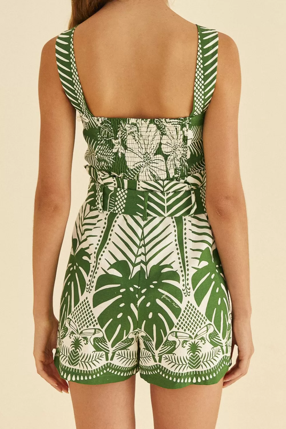 Off-White Macaw Elegance Romper | FARM Rio Sale