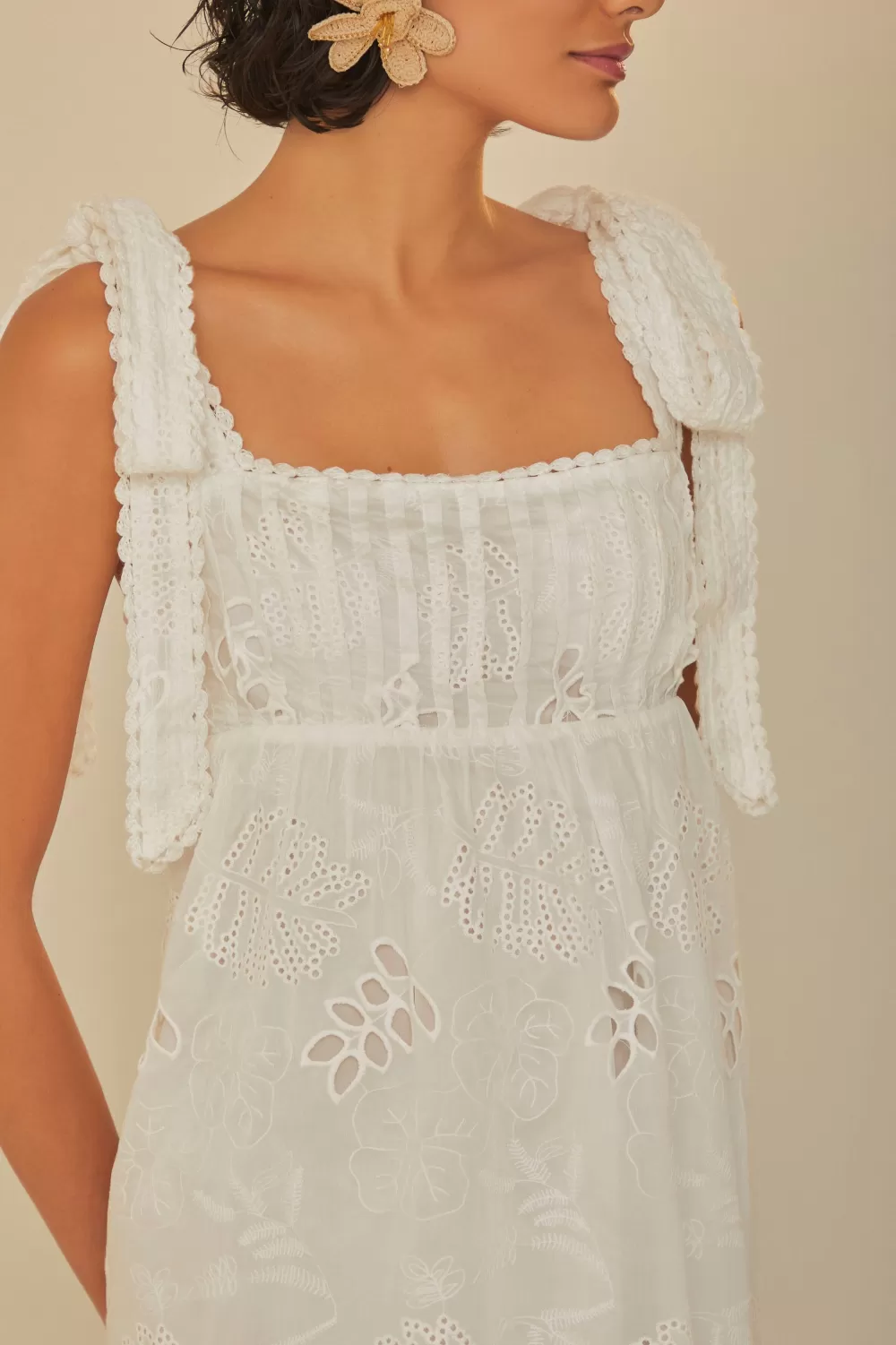 Off-White Midi Dress | FARM Rio Online