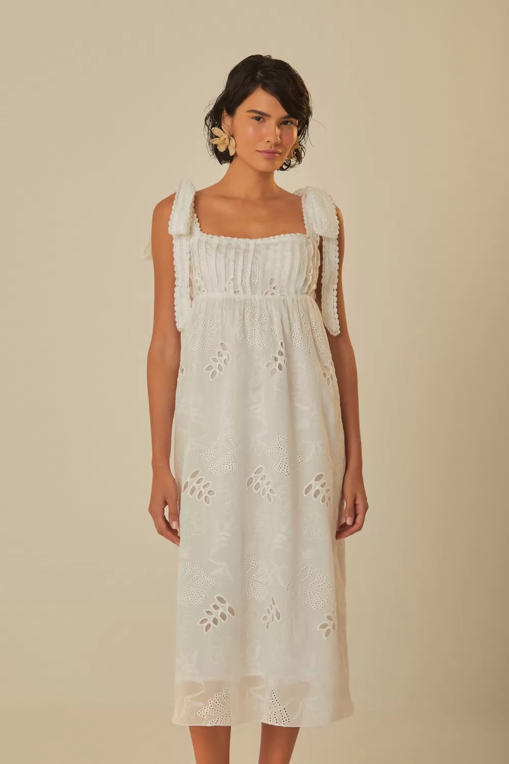 Off-White Midi Dress | FARM Rio Online