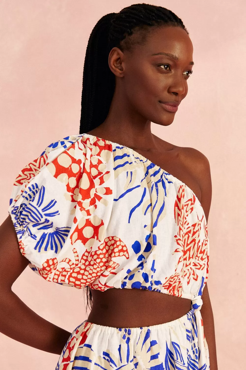 Off-White Mixed Lobsters Mini Dress | FARM Rio Clearance