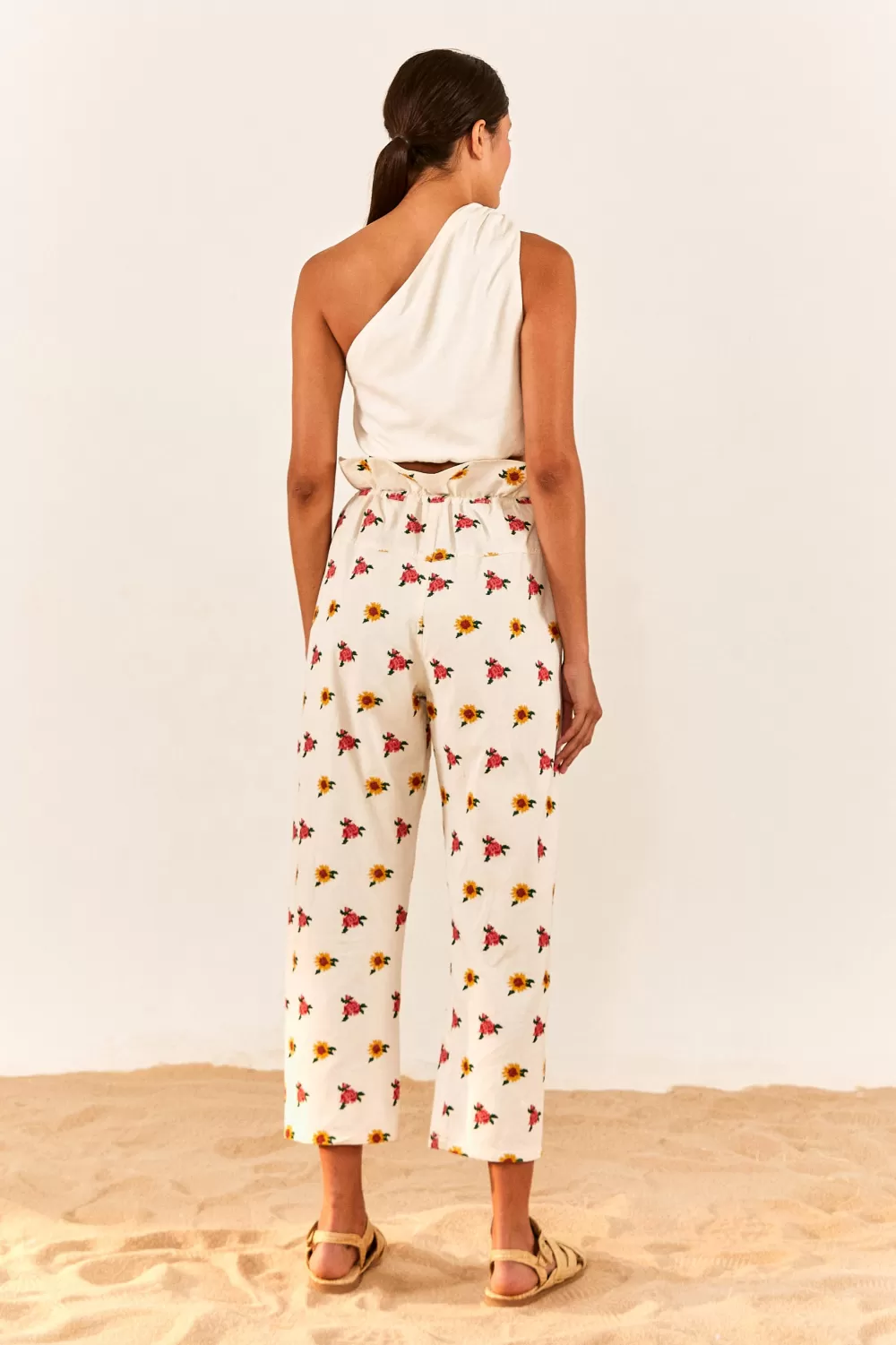 Off-White One-Shoulder Knot Top | FARM Rio Online