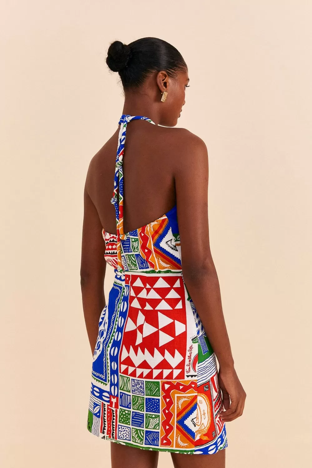 Off-White Pitta Colors Mini Dress | FARM Rio Best Sale