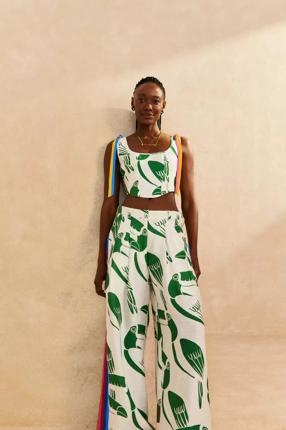 Off-White Rainbow Toucans Pants | FARM Rio Cheap