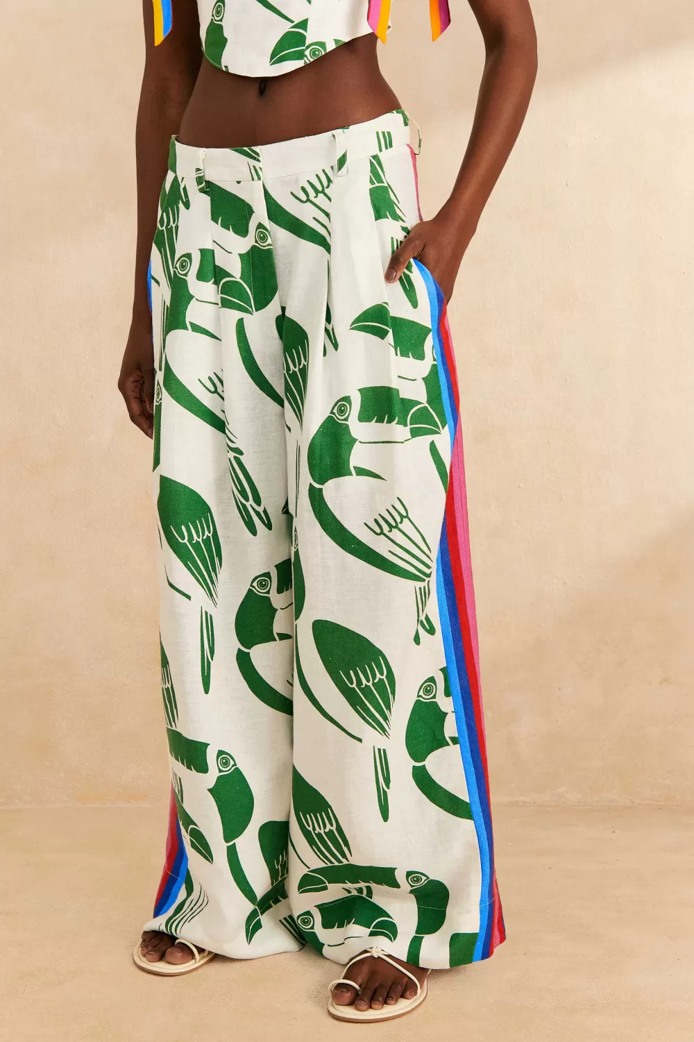 Off-White Rainbow Toucans Pants | FARM Rio Cheap