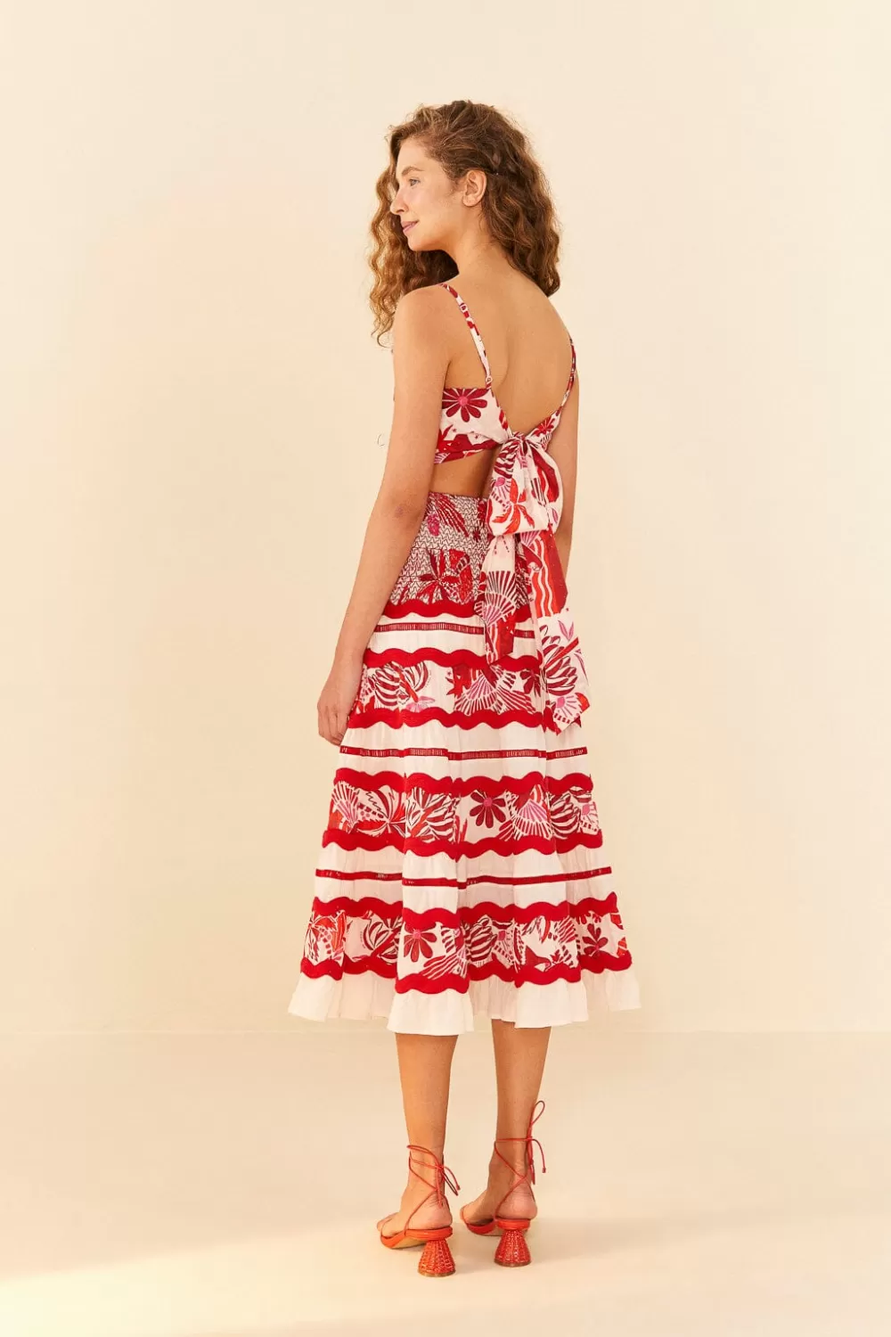 Off-White Rio Tiles Midi Skirt | FARM Rio Sale