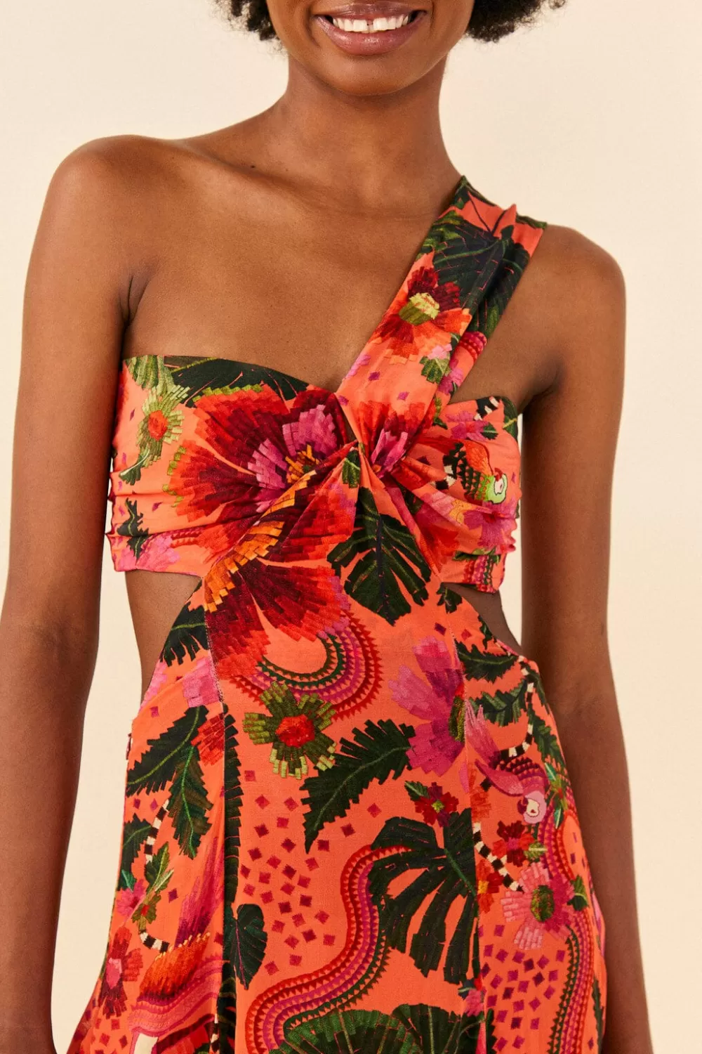 Orange Blooming Garden Maxi Dress | FARM Rio Flash Sale