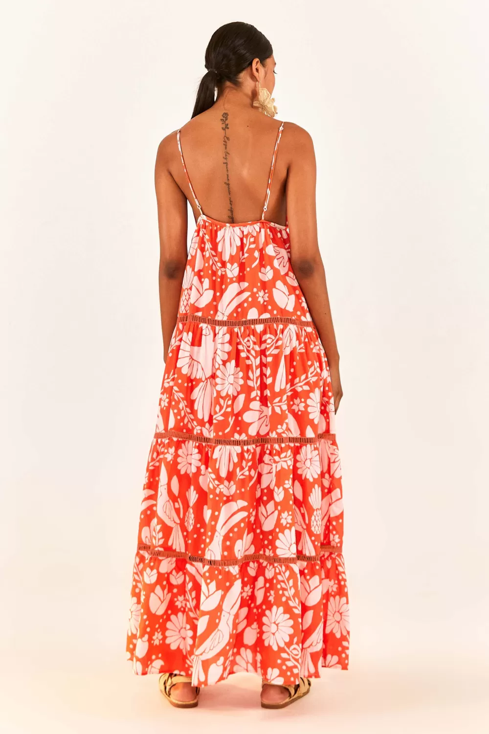 Orange Neon Jungle Maxi Dress | FARM Rio Best