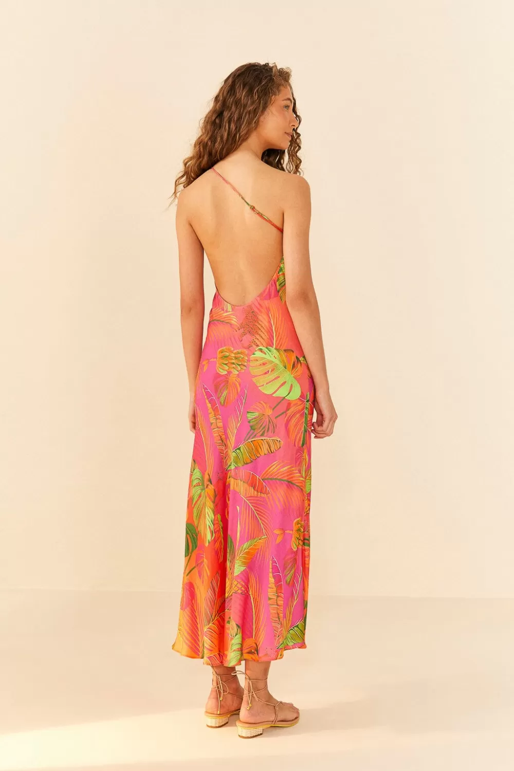Orange Ombre Forest Lenzing™ Ecovero™ Viscose Midi Dress | FARM Rio Cheap