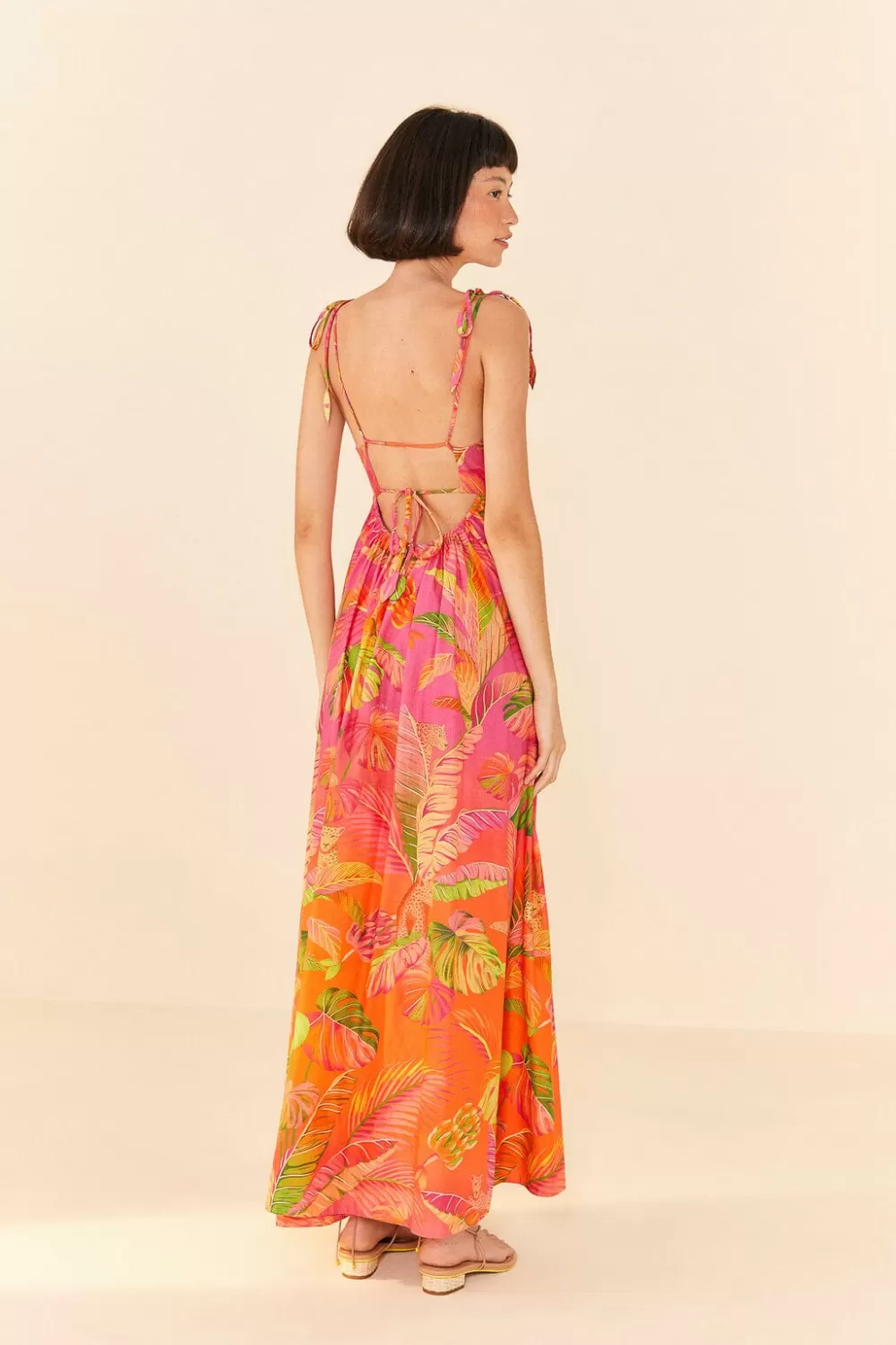Orange Ombre Forest Maxi Dress | FARM Rio Cheap