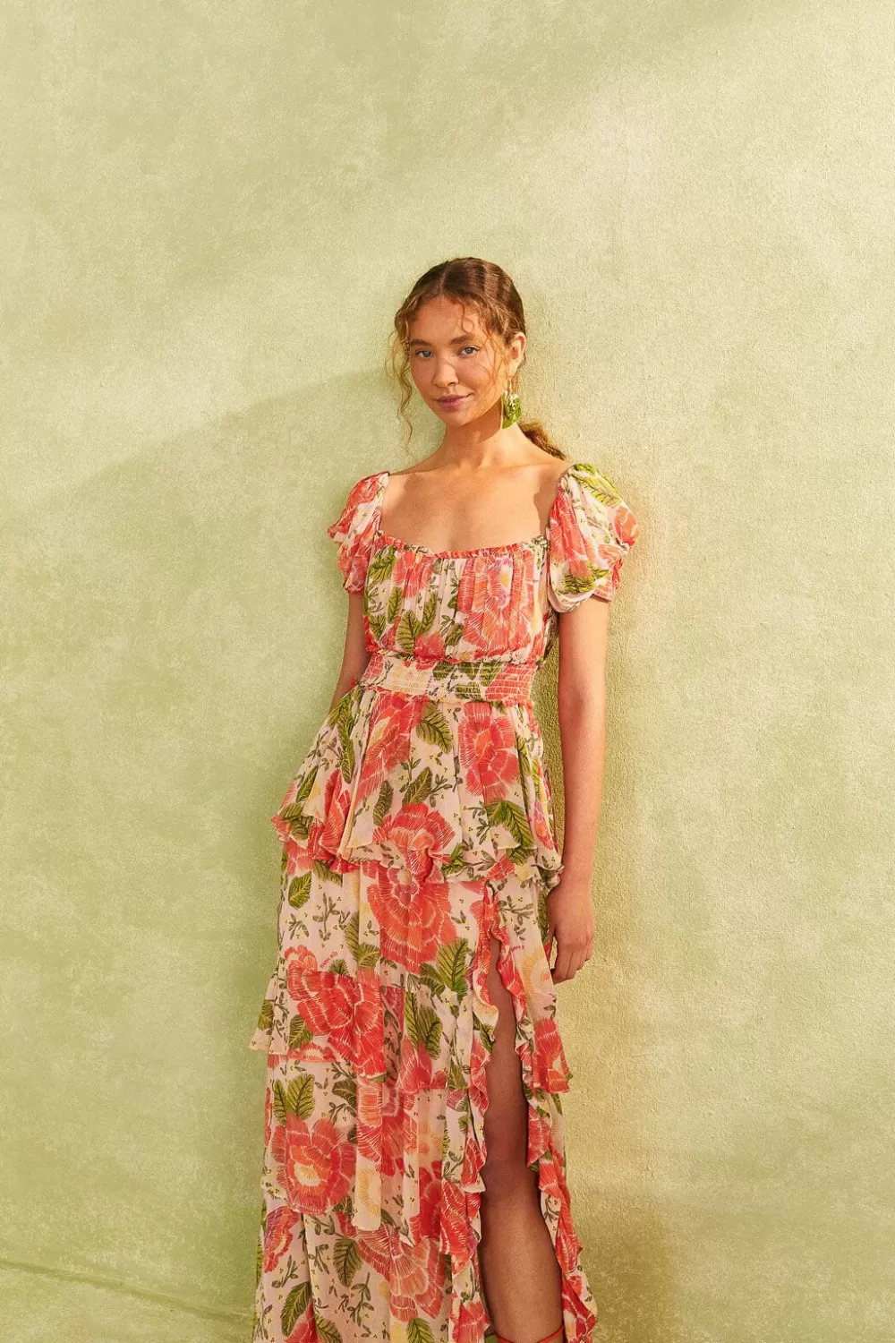Pink Blooming Floral Maxi Dress | FARM Rio Discount