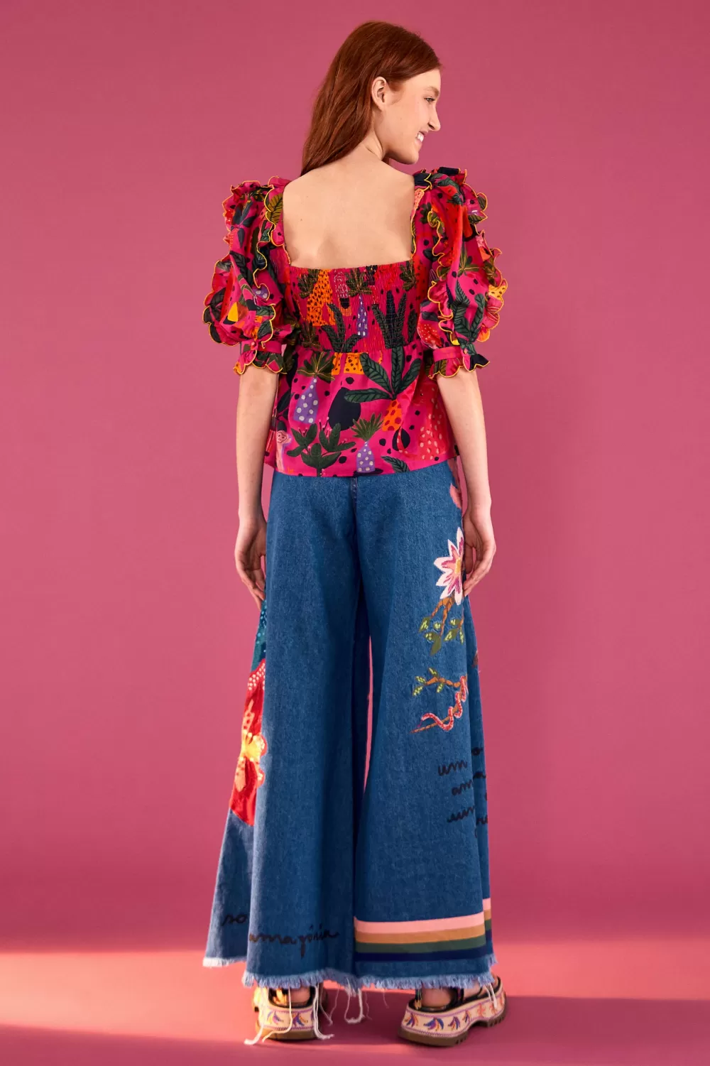 PINK BLOUSE | Pop Leopards Print | FARM Rio Cheap