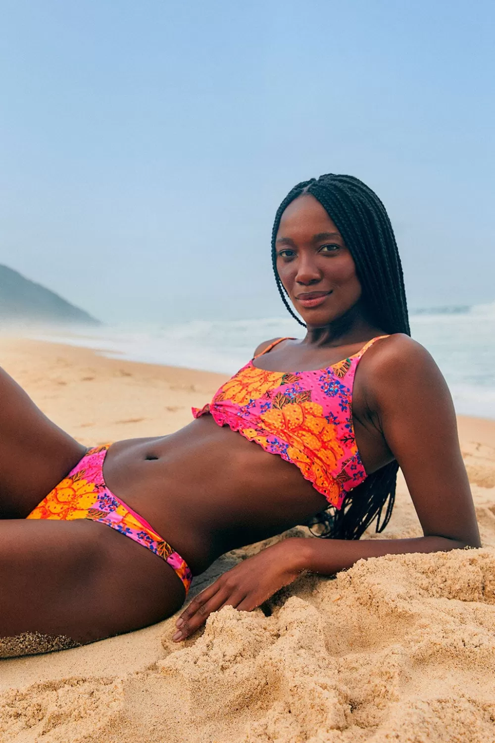 Pink Flowers Garden Bikini Top | FARM Rio New