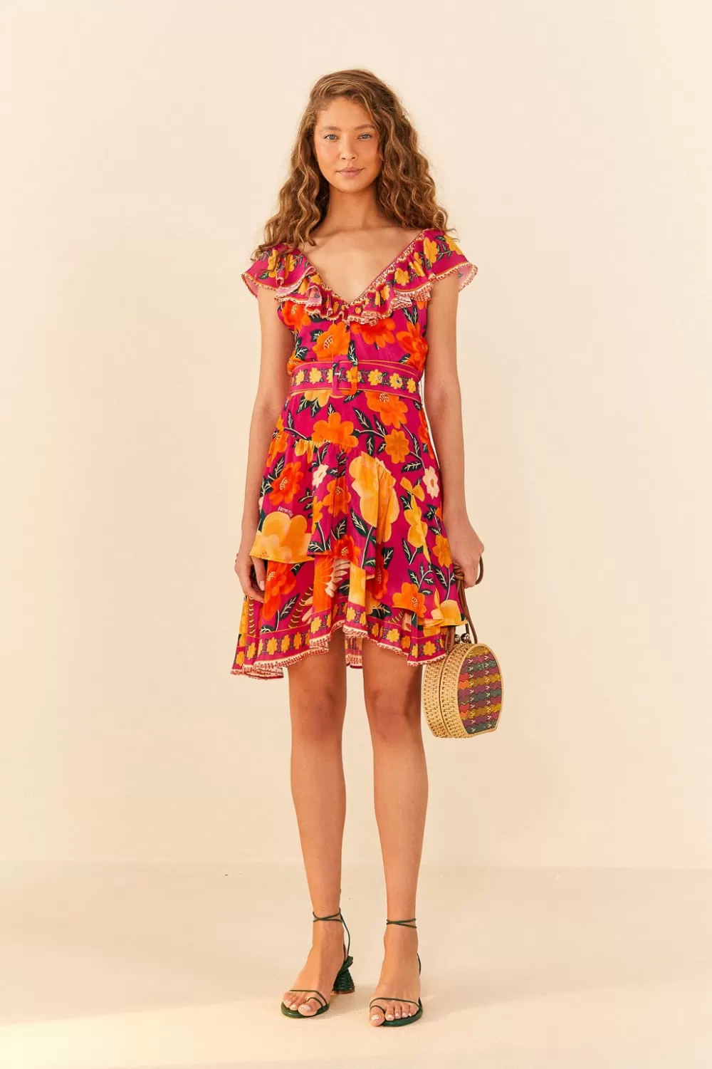 Pink Flowers Tapestry Mini Dress | FARM Rio Cheap