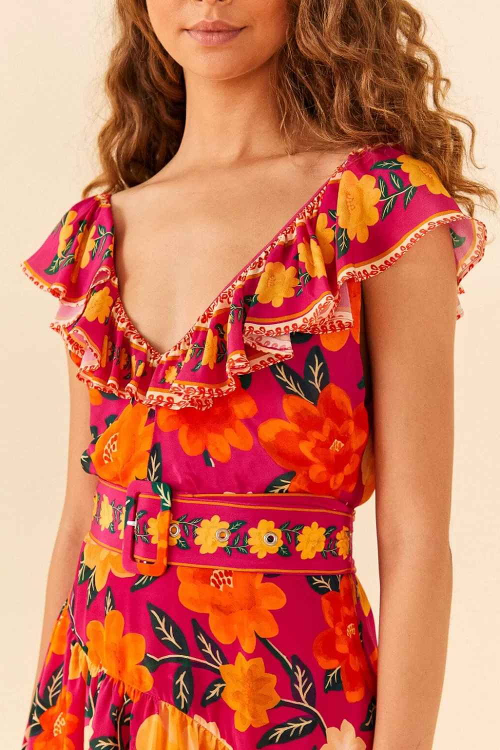Pink Flowers Tapestry Mini Dress | FARM Rio Cheap