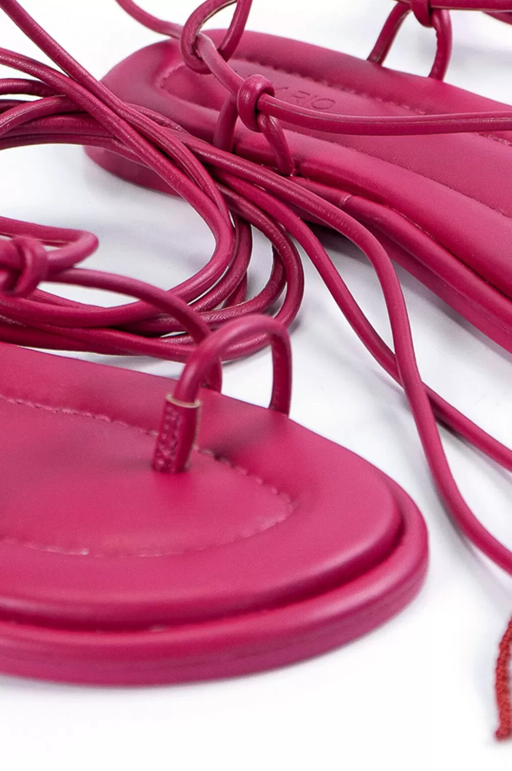 Pink Lace Up Flat Sandal | FARM Rio New