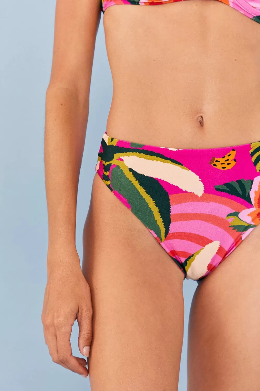 Pink Leopard Forest High Waisted Bikini Bottom | FARM Rio Best Sale