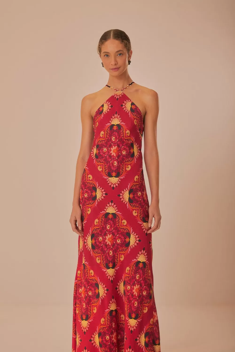 Pink Luize Sleeveless Maxi Dress | FARM Rio New
