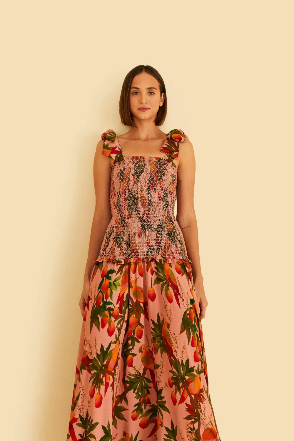 Pink Mango Trees Midi Dress | FARM Rio Discount