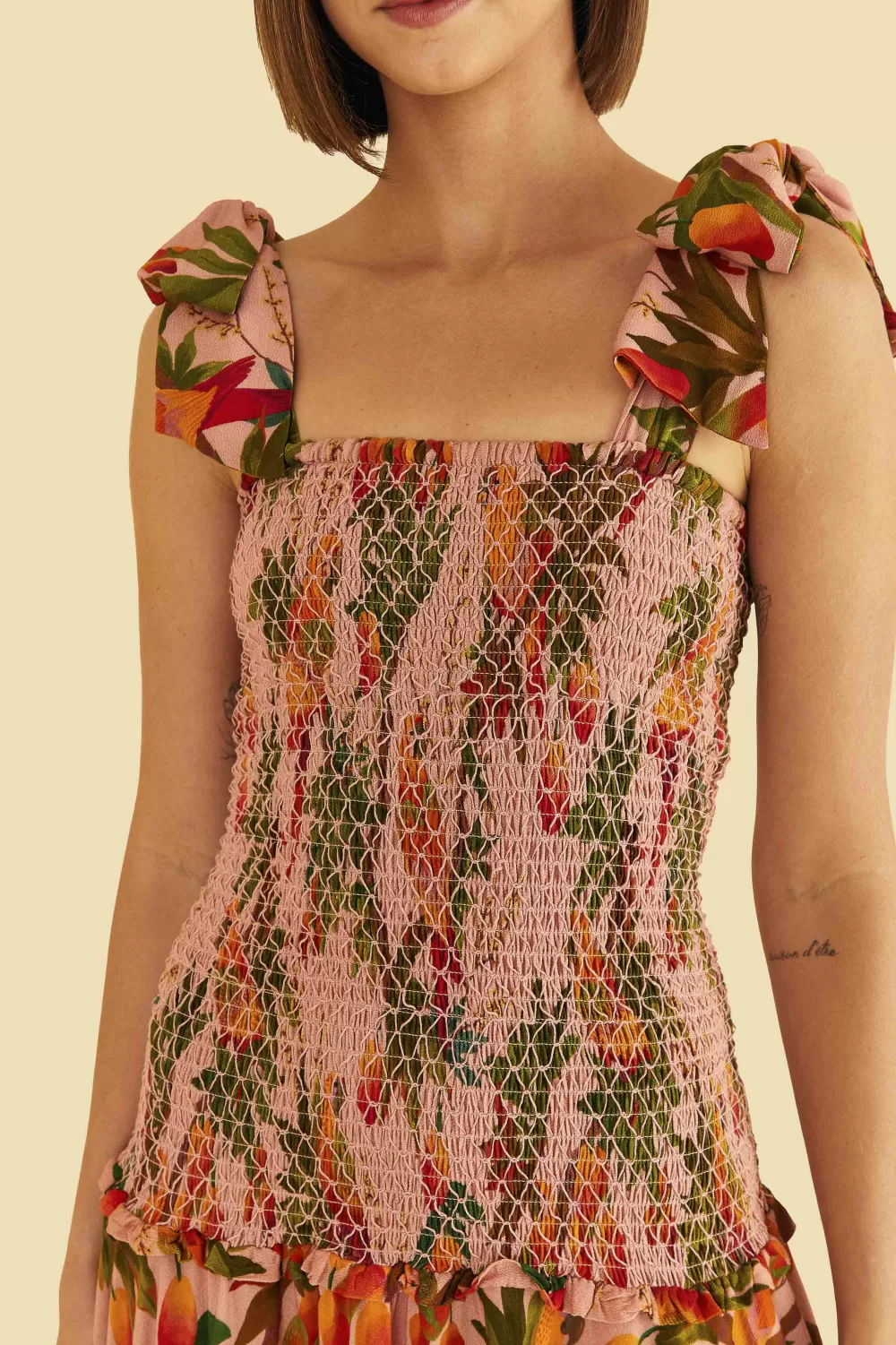 Pink Mango Trees Midi Dress | FARM Rio Discount